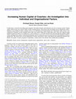 Research paper thumbnail of Increasing Human Capital of Coaches—An Investigation Into Individual and Organizational Factors