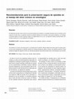 Research paper thumbnail of Recomendaciones para la prescripción segura de opioides en el manejo del dolor crónico no oncológico