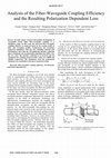 Research paper thumbnail of Analysis of the fiber-waveguide coupling efficiency and the resulting polarization dependent loss