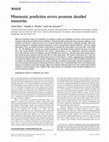 Research paper thumbnail of Mnemonic prediction errors promote detailed memories