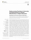 Research paper thumbnail of Rediscovering Teaching in University: A Scoping Review of Teacher Effectiveness in Higher Education