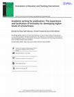 Research paper thumbnail of Academic writing for publication: The experience and facilitation of liminality for developing higher levels of scholarliness