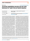 Research paper thumbnail of Accurate population proxies do not exist between 11.7 and 15 ka in North America