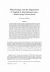 Research paper thumbnail of Microbiology and the Imperatives of Capital in International Agro-Biodiversity Preservation