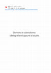 Research paper thumbnail of Sionismo e colonialismo - bibliografia ed appunti di studio