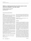 Research paper thumbnail of Influence of radical prostatectomy for prostate cancer on work status and working life 3 years after surgery