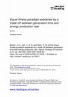 Research paper thumbnail of Equal fitness paradigm explained by a trade-off between generation time and energy production rate