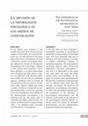 Research paper thumbnail of La difusión de la información psicológica en los medios de comunicació= The widespread of the psychological information in mass media /