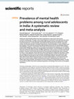 Research paper thumbnail of Prevalence of mental health problems among rural adolescents in India: A systematic review and meta-analysis