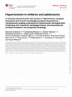 Research paper thumbnail of Hypertension in children and adolescents