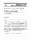 Research paper thumbnail of On (F, H)-simultaneously-magic labelings of graphs