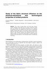 Research paper thumbnail of Study of the fabric structure influence on the physical-mechanical and technological properties of knitted products