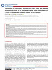 Research paper thumbnail of Evaluation of Laboratory Results with Data from Bio-Speedy Respiratory Panel 2 in Nasopharyngeal Swab Specimens of COVID-19-Suspected Patients Having PCR(-) Results