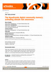 Research paper thumbnail of The AquaGranda digital community memory: activating awareness about climate risk