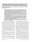 Research paper thumbnail of Disposable-sheath, flexible gastroscope system versus standard gastroscopes: a prospective, randomized trial