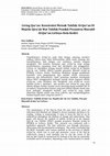 Research paper thumbnail of Living Quran: Konstruksi Metode Tahfidz Al-Quran Di Majelis Qiraah Wat Tahfidz Pondok Pesantren Murattil Al-Quran Lirboyo Kota Kediri