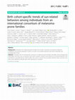 Research paper thumbnail of Birth cohort-specific trends of sun-related behaviors among individuals from an international consortium of melanoma-prone families