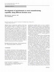 Research paper thumbnail of Development of questionnaire to assess manufacturing capability along different decision areas