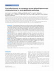 Research paper thumbnail of Cost-effectiveness of emergencyversusdelayed laparoscopic cholecystectomy for acute gallbladder pathology