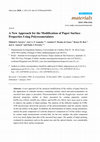 Research paper thumbnail of A New Approach for the Modification of Paper Surface Properties Using Polyoxometalates