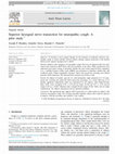 Research paper thumbnail of Superior laryngeal nerve transection for neuropathic cough: A pilot study