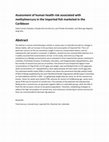 Research paper thumbnail of Assessment of human health risk associated with methylmercury in the imported fish marketed in the Caribbean