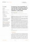 Research paper thumbnail of Comparing cytocompatibility of two fluoride-containing solutions and two resin-based restorative materials—a pilot study