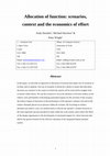 Research paper thumbnail of Allocation of function: scenarios, context and the economics of effort