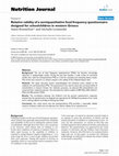 Research paper thumbnail of Relative validity of a semiquantitative food frequency questionnaire designed for schoolchildren in western Greece