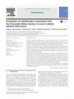 Research paper thumbnail of Completion of radiotherapy is associated with the Vulnerable Elders Survey-13 score in elderly patients with cancer