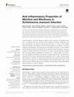 Research paper thumbnail of Anti-Inflammatory Properties of Menthol and Menthone in Schistosoma mansoni Infection