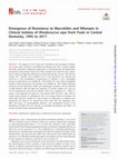 Research paper thumbnail of {"__content__"=>"Emergence of resistance to macrolides and rifampicin in clinical isolates of from foals in central Kentucky, USA: 1995 to 2017.", "i"=>{"__content__"=>"Rhodococcus equi"}}