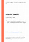 Research paper thumbnail of Del Olvido Al Delirio