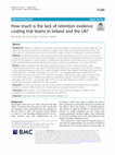 Research paper thumbnail of How much is the lack of retention evidence costing trial teams in Ireland and the UK?