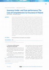 Research paper thumbnail of Insurance Under- and Over-performance: The Case of Comprehensive Car Insurance in Poland