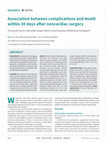 Research paper thumbnail of Association between complications and death within 30 days after noncardiac surgery