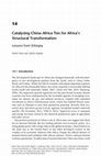 Research paper thumbnail of Catalysing China–Africa Ties for Africa’s Structural Transformation