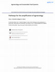 Research paper thumbnail of Pathways for the amplification of agroecology