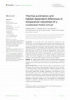 Research paper thumbnail of Thermal acclimation and habitat-dependent differences in temperature robustness of a crustacean motor circuit