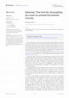 Research paper thumbnail of Editorial: The fruit fly, Drosophila, as a tool to unravel locomotor circuits