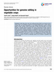 Research paper thumbnail of Opportunities for genome editing in vegetable crops