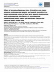 Research paper thumbnail of Effect of phosphodiesterase type 5 inhibitors on major adverse cardiovascular events and overall mortality in a large nationwide cohort of men with erectile dysfunction and cardiovascular risk factors: A retrospective, observational study based on healthcare claims and national death index data