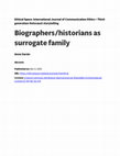 Research paper thumbnail of Biographers/historians as surrogate family