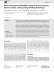 Research paper thumbnail of Blister Aneurysm of Middle Cerebral Artery Division: Stent-Assisted Coiling Using Shelfing Technique