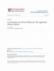 Research paper thumbnail of Commentary on: Steven W. Patterson's "Are arguments abstract objects?