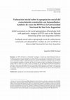 Research paper thumbnail of Avaliação inicial sobre a apropriação social do conhecimento construído com demandantes: Análise de casos de PDTS na Universidad Nacional de San Luis Argentina