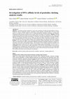 Research paper thumbnail of Investigation of DNA affinity levels of pesticides: docking analysis results