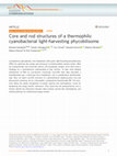 Research paper thumbnail of Core and rod structures of a thermophilic cyanobacterial light-harvesting phycobilisome