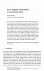 Research paper thumbnail of Secret language and resistance to borrowing in Chini