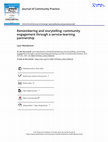 Research paper thumbnail of Remembering and storytelling: community engagement through a service-learning partnership